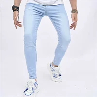 2025 Men Classic Advanced Pencil Jeans Homme Man Soft Stretch Black Biker Masculino Denim Slim Fit Casual Trousers Solid Pant
