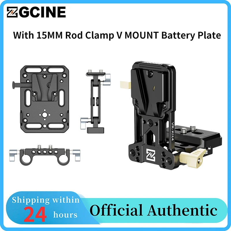 ZGCINE VR-Kit With 15MM Rod Clamp V MOUNT Battery Plate standard V Lock Battery Plate Adapter For V-mount