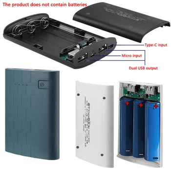 3.7V 3 slot 18650 custodia per batteria custodia per caricabatterie per banca di alimentazione fai da te custodia per ricarica Mini custodia per alimentazione senza saldatura
