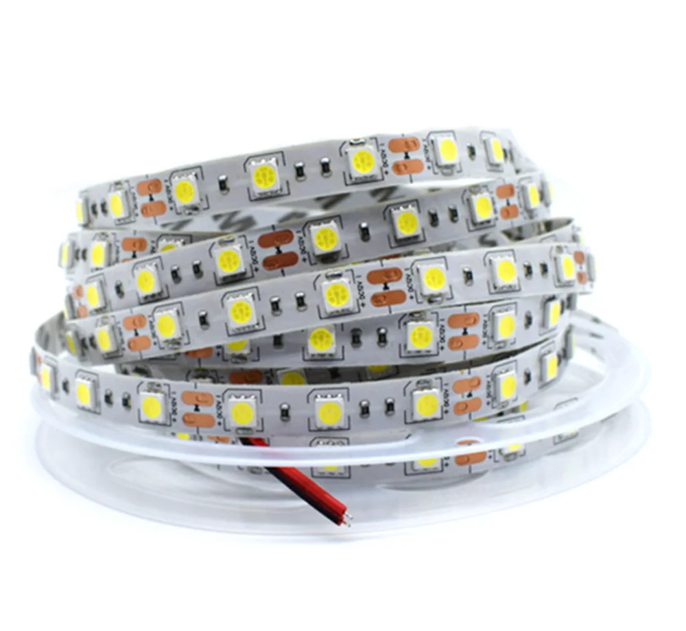 Tira Led Adhesiva 5 metros SMD5050 12V IP20 72W Variante Blanco