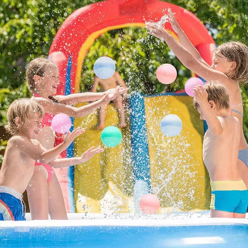 5pcs/lot play water toys children's water splashing silicone balloon injection repeatable burst ball play game