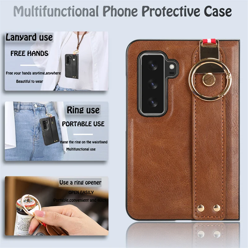 Custodia Per Microsoft Surface Duo 2 Sottile Cinturino In Pelle Sottile Custodia Protettiva Antiurto Per Surface Duo 2 Con Cintura A Mano