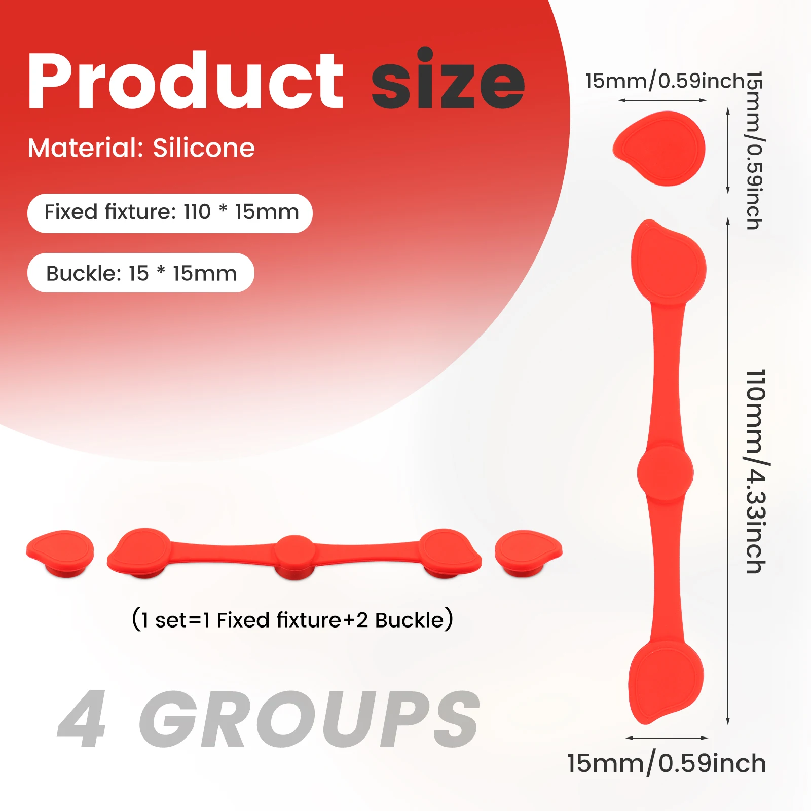 4Pcs Air Fryer Magnet Heat Resistant Magnetic Silicone Buckle Firm Adhesion Air Fryer Liner Magnet Silicone Buckle for Baking