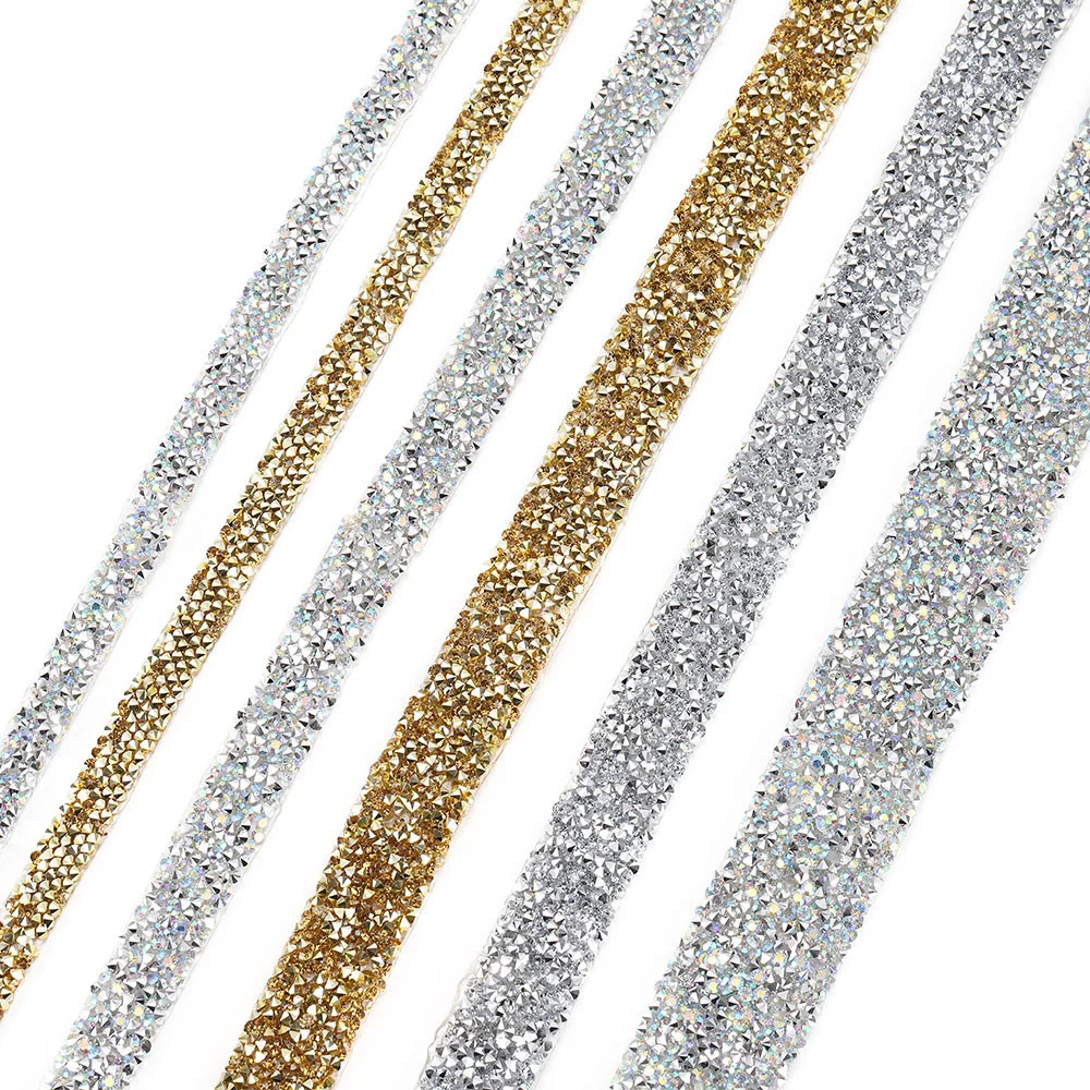 1 Yard Jewelry Making Clothing Bags Hotfix Rhinestones Tape Trim strip Ribbon Banding Decoration Rhinestones Tape Strass 500pcs jewelry clothing display merchandise price tags price label tags string