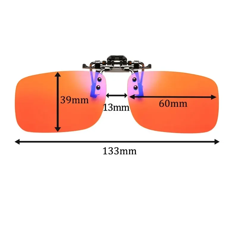 Red Lens Clip on Better Sleep Anti Blue Light ClipOn Orange Lens Clip on Night Vision Yellow Cut Blue Light blue light blocking glasses blocking glasses