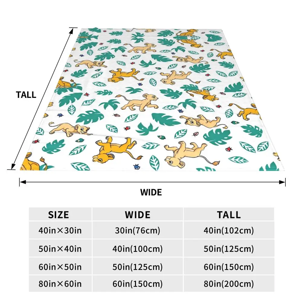 Description Picture 3 of itemLion King Simba Cartoon Miniso Soft Warm Blanket Travel Office Plush Bedding Throws Couch Bed Flannel Bedspread Sofa Bed Cover