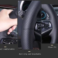 Hand Stitched Genuine Leather Car Steering Wheel Cover for Tesla Model 3 Model Y 2017-2023 Customize non-slip car accessories 5