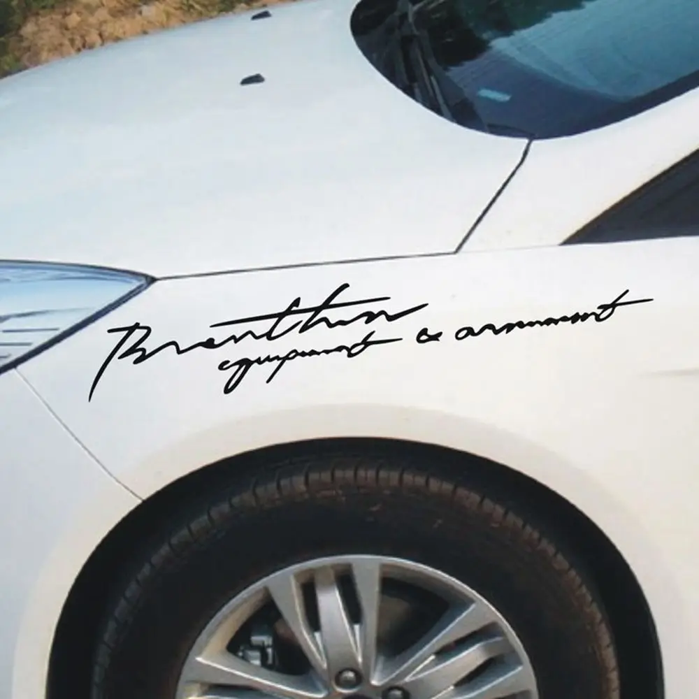 Personality English Letter Signature Car Stickers Vinyl Decal Waterproof Accessories