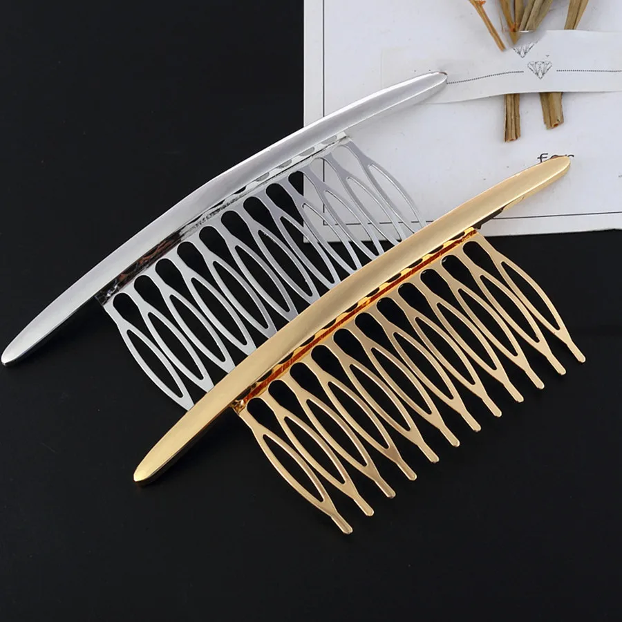 Fashion Hair Side Combs French Hair Comb Straight Teeth Hair Clip Comb Twist Hair Comb Bridal Wedding Veil Comb Hair Accessories 1 layer 3m bridal veil cathedral length wedding veil lace edge band comb