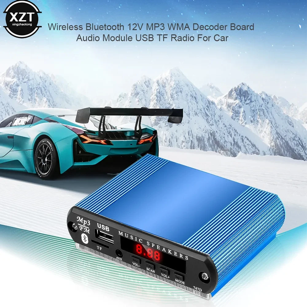 Aluminum Module Case Box for 12v Bluetooth-compatible WMA MP3 Decoder Board Shell Music Player for Car Radio Module USB FM TF