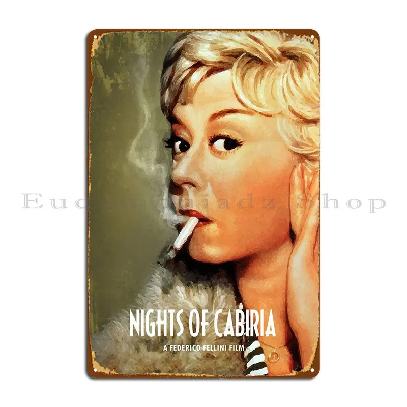 

Night Of Cabiria Metal Plaque Poster Create Wall Mural PaintingCharacter Decoration Tin Sign Poster
