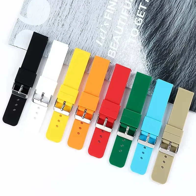 Wholesale Beautiful Silicone 18 mm Wristwatch Band 48-S5456-GR_K0006776 main image 1