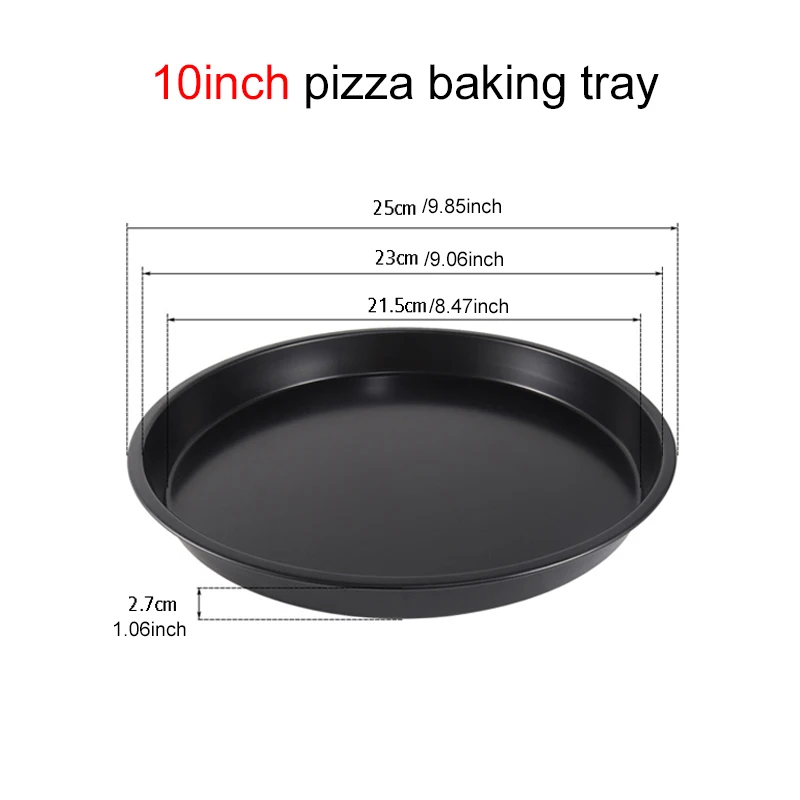 Premium Carbon Steel Pizza Baking Tray - Non-Stick Shallow Roasting Pan for Delicious Homemade Pizzas