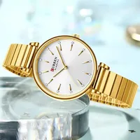 Curren 9081 Elegant Fashion Brand Women's Quartz Watch Waterproof Leisure Simple Gold and Silver Steel Strap Strap Women's Watch