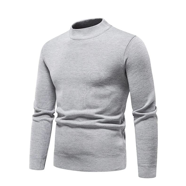 

2022 Winter Pullover Men O-neck Solid Color Long Sleeve Warm Slim Sweaters Male Clothing Underwear Men Knitting Blouse Base Top