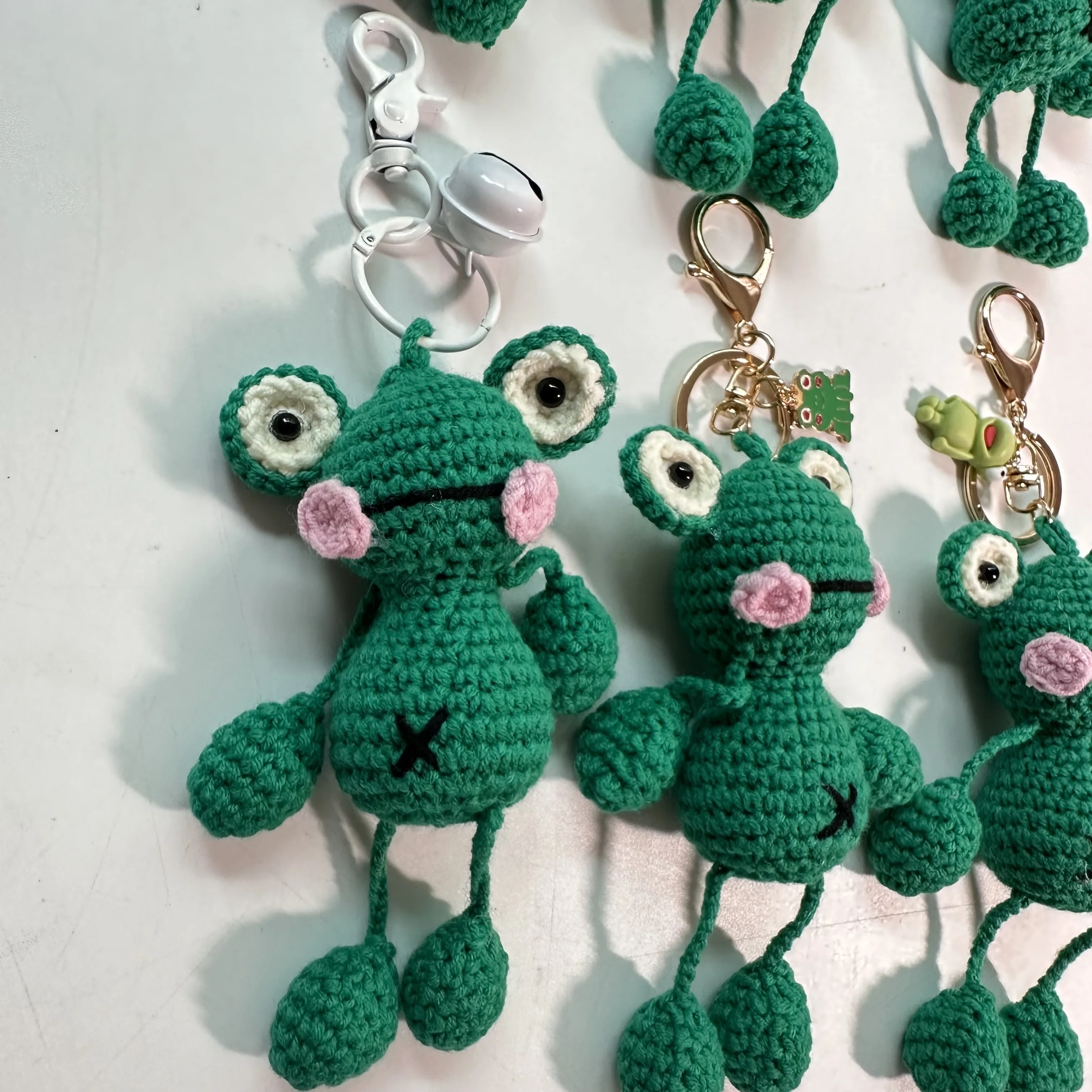 Ornement Grenouille Au Crochet Pour Voiture - Pendentif Suspendu Main Fait En Verre - Décoration Intérieure