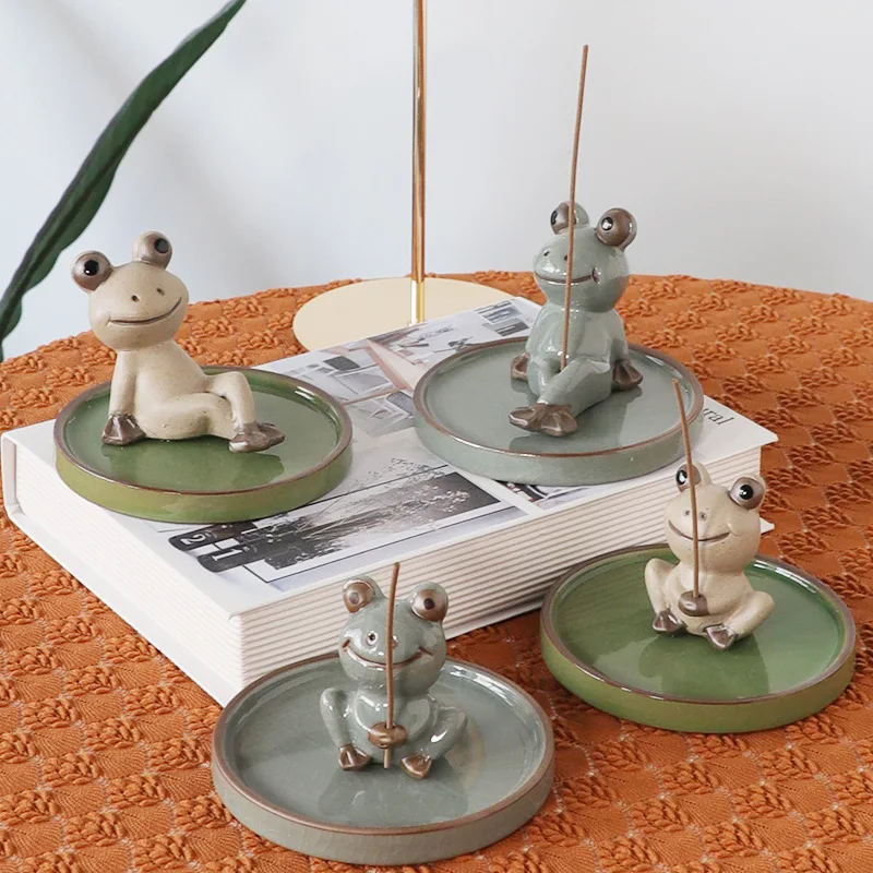 CeramicsFrogIncenseBurnerHolderCenserTeaCeremonyIncenseHolder