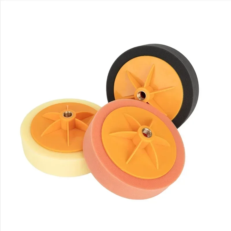 6 Inch Waxing Sponge Restore Coarse, Medium And Fine Screw Polishing Disk Car Beauty Mirror Repair Sponge Wheel M14 Disk