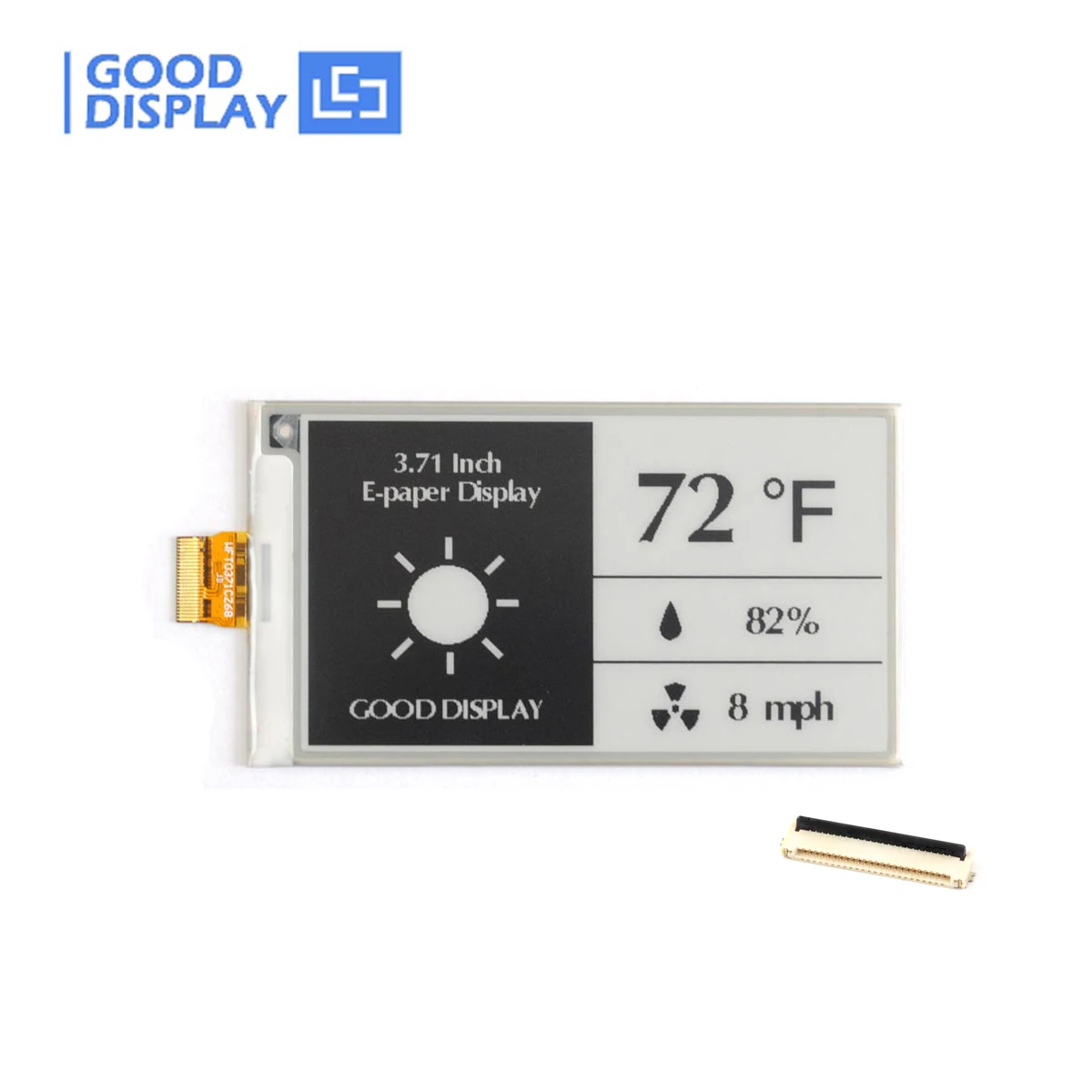 Polegada E-paper Display Preto e Branco Grayscale E-ink Módulo de Tela Gdew0371w7 3.71