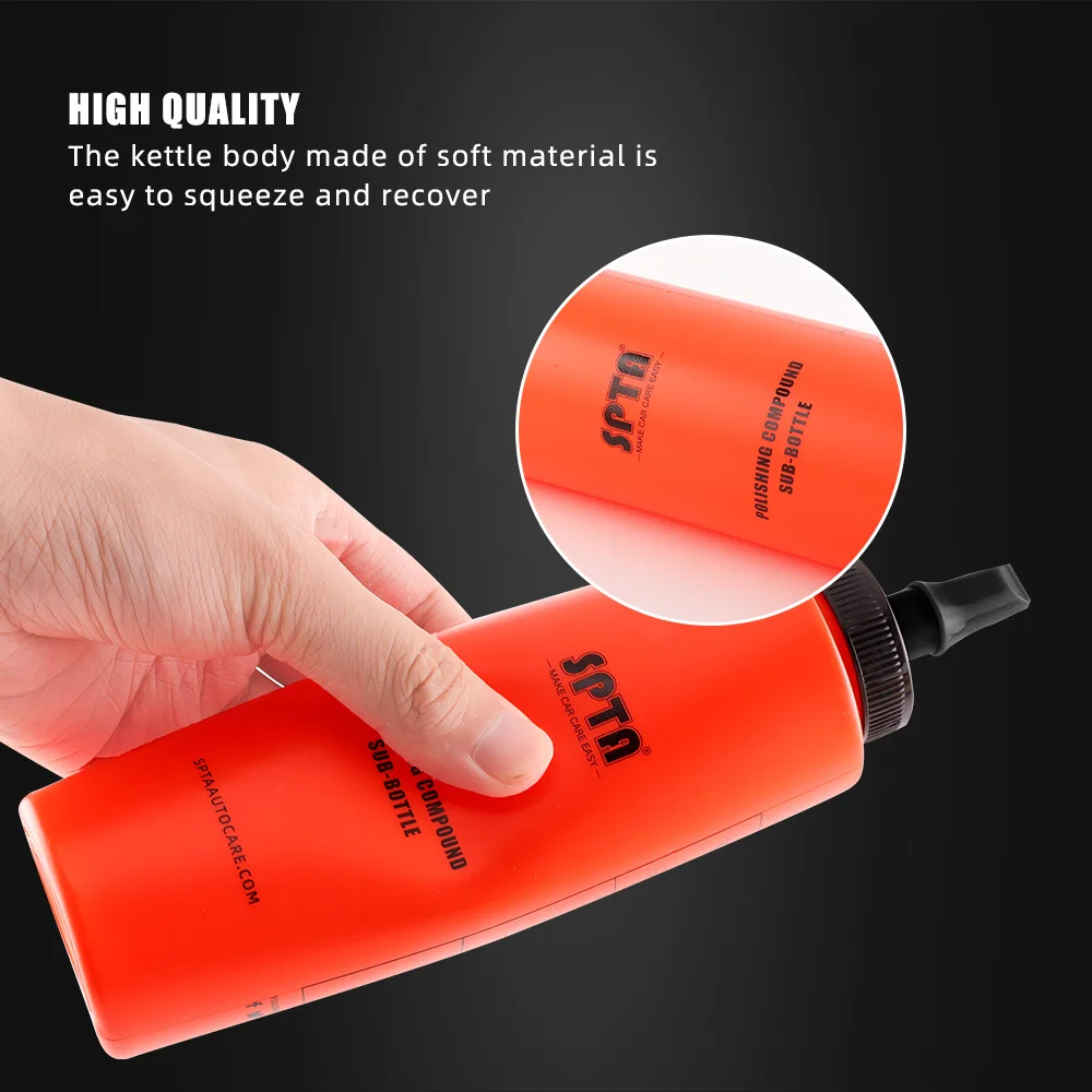 SPTA 400ml Car Wax Polish Bottle Liquid Sub-bottle Multi-function Auto Polishing Wax Sub-bottle Liquid Packing