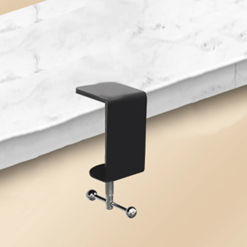 Table Mount Clamp Clamp Home Office Shop C-shaped Design Silicone Pad Stable Metal Base 5cm Height Securely Mount