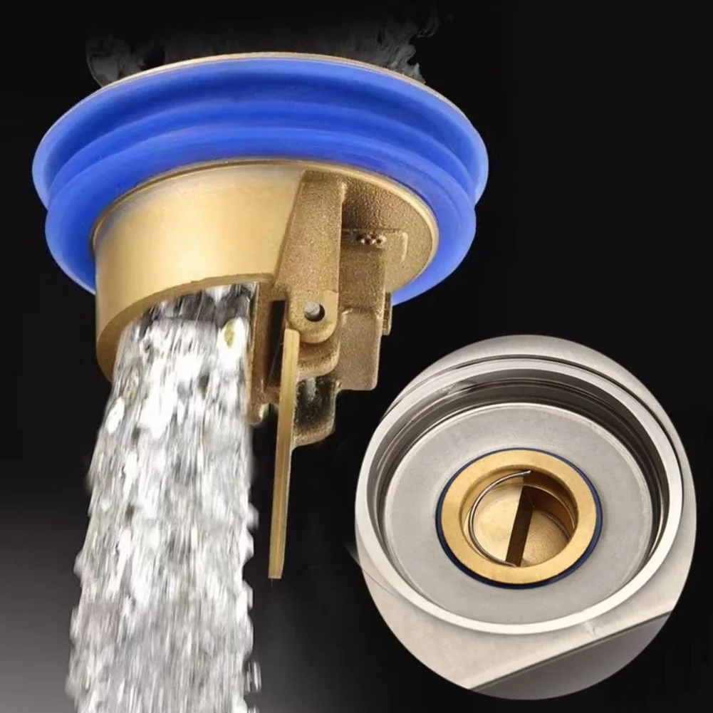 Floor Drain Filter Way Valve Shower Drainer Floor Drain Anti Odor Drain Cover Sewer Strainer Plug For Home Kitchen Bathroom Toilet Accessories
