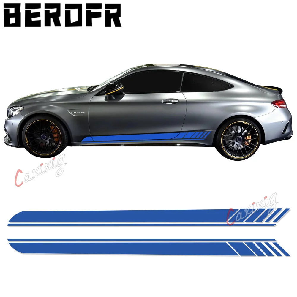 

Наклейки на порог юбки для Mercedes Benz AMG Edition 1 C63 Coupe W205, 2 шт.