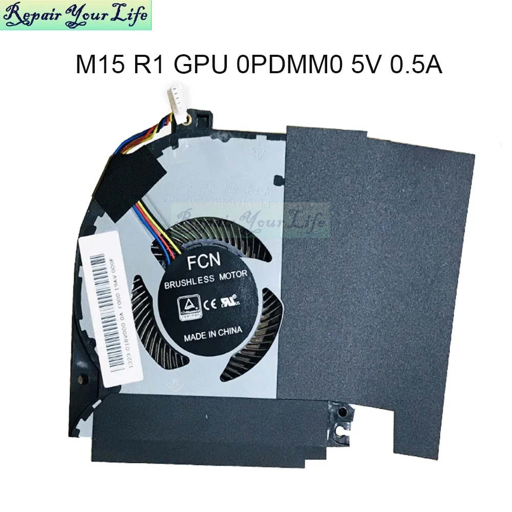 Alienware M17 R1 M15 R1 2019 0V1FR8 0PDMM0 0HDMFX V1FR8 노트북 쿨러 라디에이터 팬용 DELL 용 5V 12V CPU GPU 냉각 팬