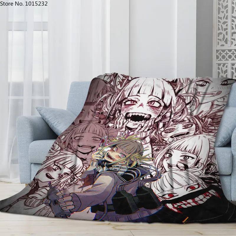 

Новинка 2023, Фланелевое 3D одеяло Toga Himiko, тонкое фланелевое одеяло с мультяшным персонажем, портативное одеяло для дома, путешествий, офиса