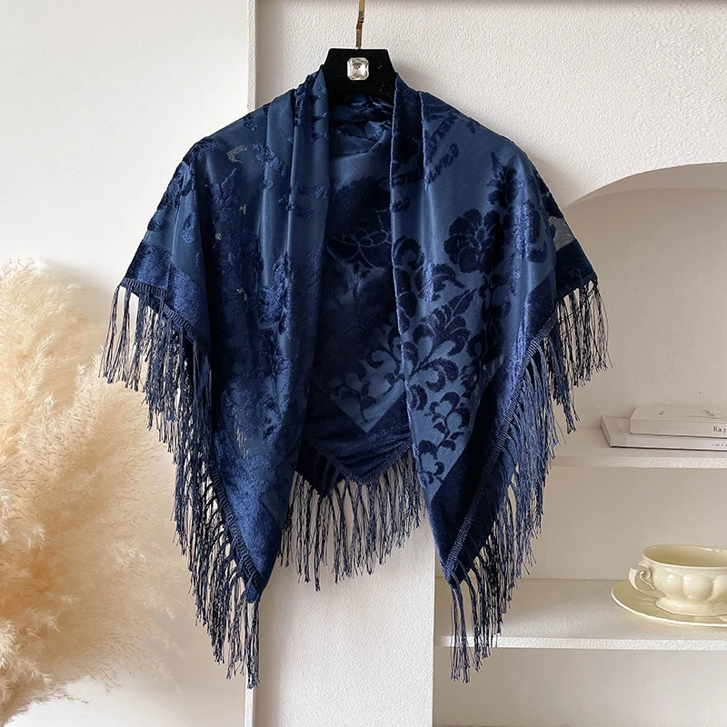 2025 New Versatile Women's Cut Flower Bufanda Gradient Flower Silk Feel Scarf Spring and Autumn Shawl and Wrapped Women's Scarf