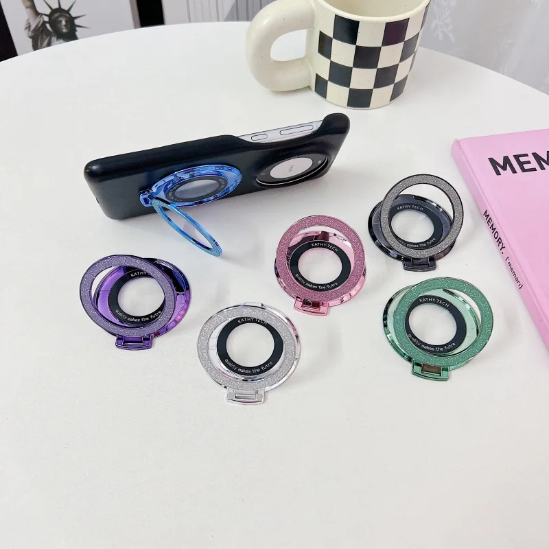 Sparkling Rotating Mirror Ring Grip Phone Holder