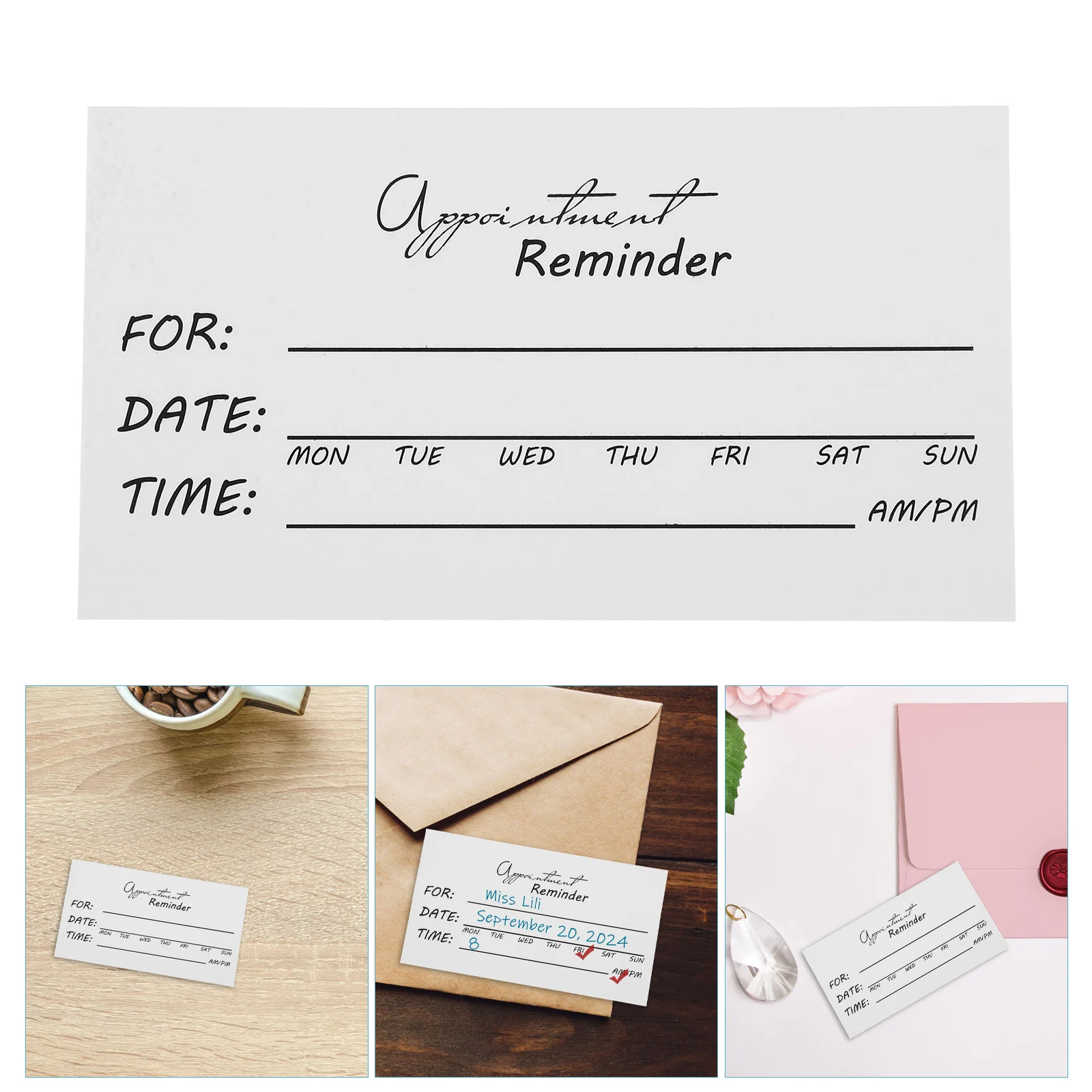 50 Pcs Appointment Reminder Card Party Cards Greeting Paper Appointments Cleaning Business Dating