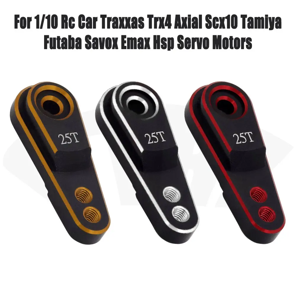 

Metal 25t Servo Arm Steering Horn Arm for 1/10 Rc Crawler Traxxas Trx4 Scx10 Tamiya Truck Futaba Savox Emax Hsp Servo Motor