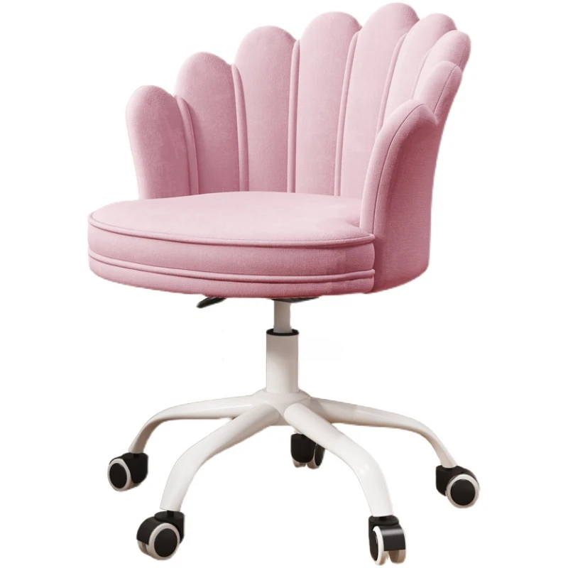 

Тканевые офисные стулья в скандинавском стиле для офиса, розовый стол для учебы, домашний игровой компьютерный стул, мебель для спальни, спинка, подъемный шарнирный стул