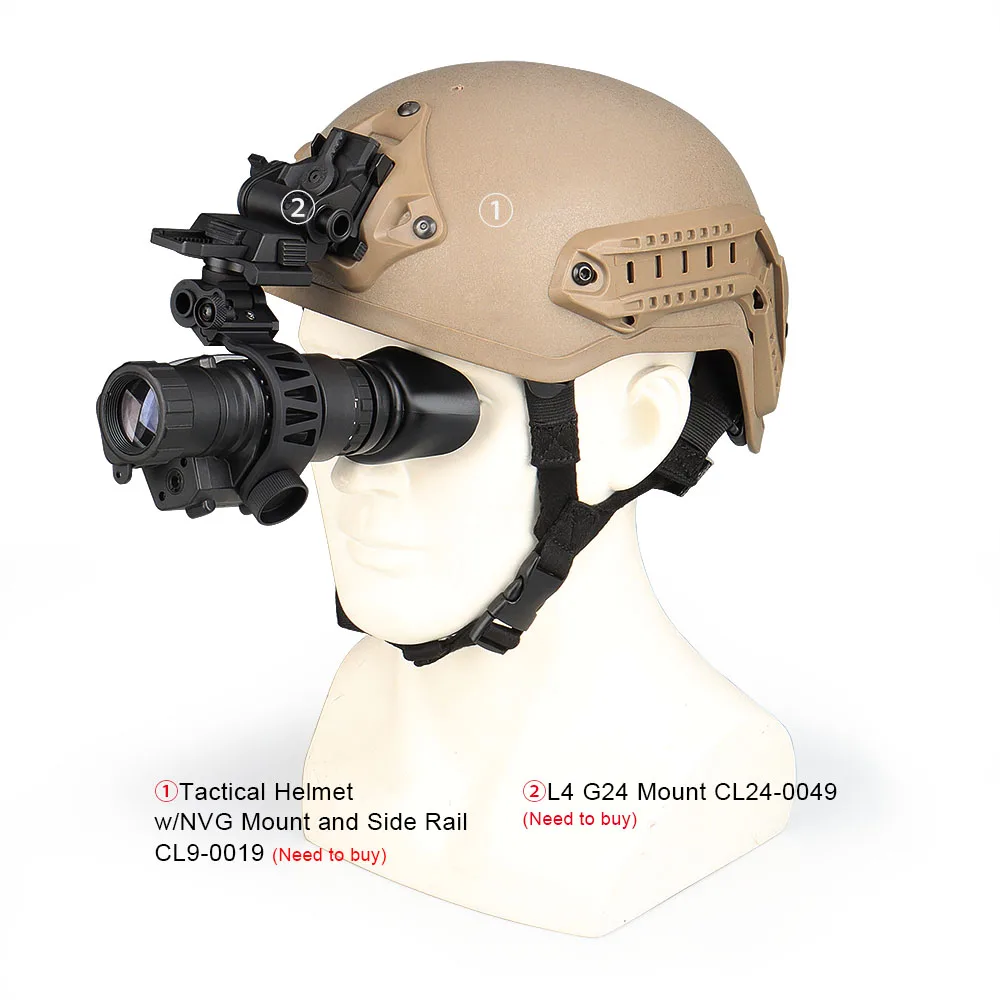 Tactical Pvs-14 Night Vision Cannocchiale Monoculare 3X Digital Nvg Device Adattatore A Infrarossi L4G24 Per La Caccia Hs27-0008