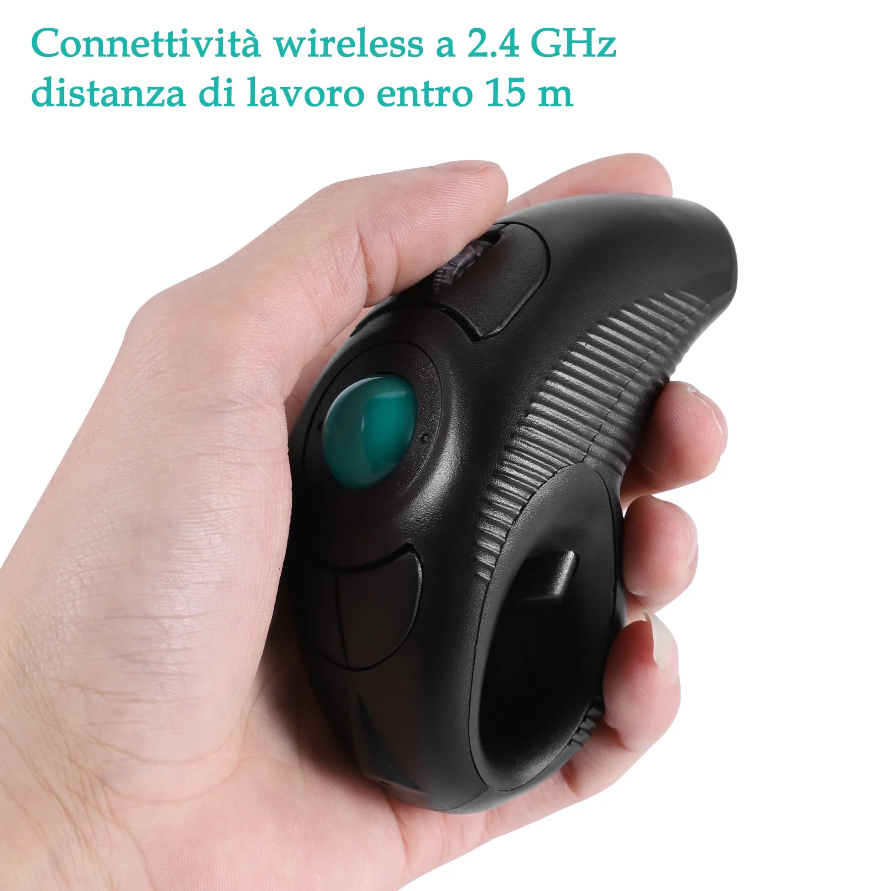 Mouse Ergonômico sem Fio com Ponteiro Track Ball Mice Casa Sala de Reuniões Desktop pc Acessórios Trabalhando 2.4g 1000dpi - Imagem 5