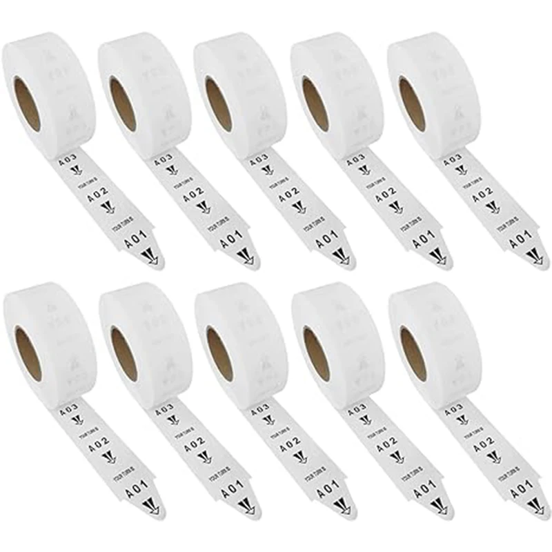 2-Digit Take-A-Number Tickets Turn-O-Matic-3000 Tickets/Roll For K-T Ticket Dispenser 6 Groups Queue Number From A01-E99 White