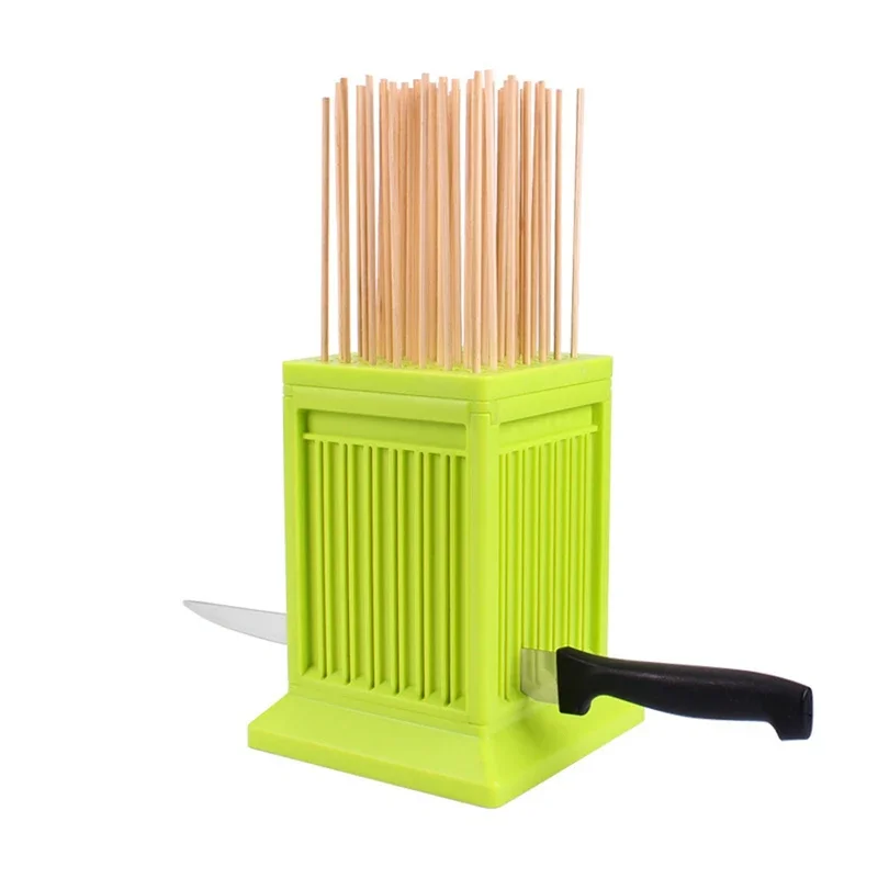 49 Holes Meat Skewer Kebab Maker Box Machine Beef Meat Maker Grill Barbecue BBQ Tools Knife Holder for Camping