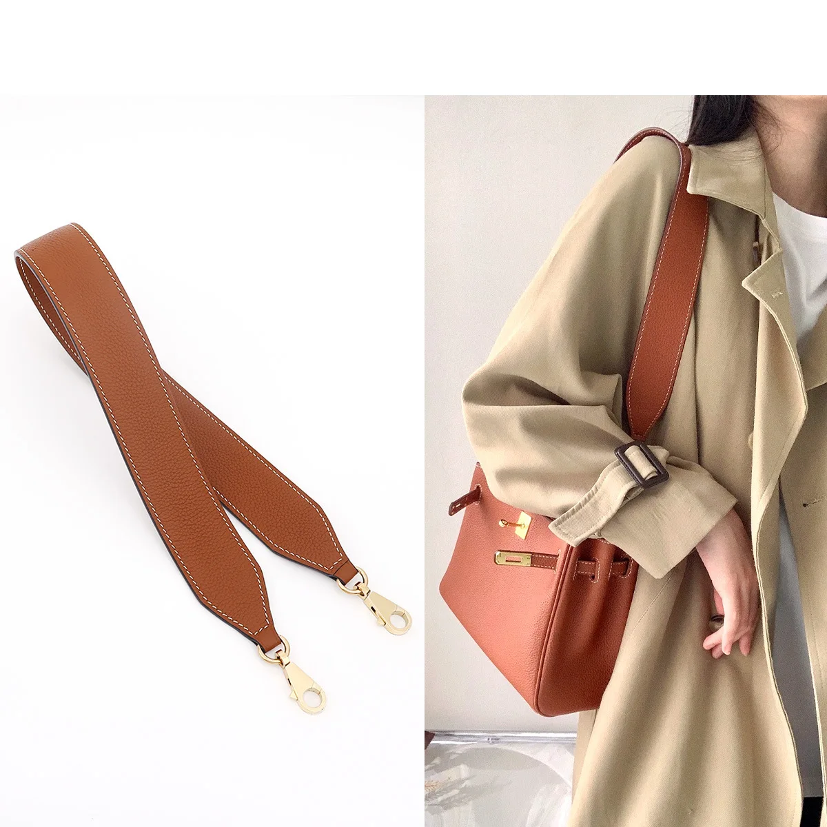 Per Hermes Kelly Mini 25 28 32 Tracolla In Pelle Bovina Più Larga Cinturino Per Borsa Di Trasformazione Fai Da Te In Pelle Originale Togo