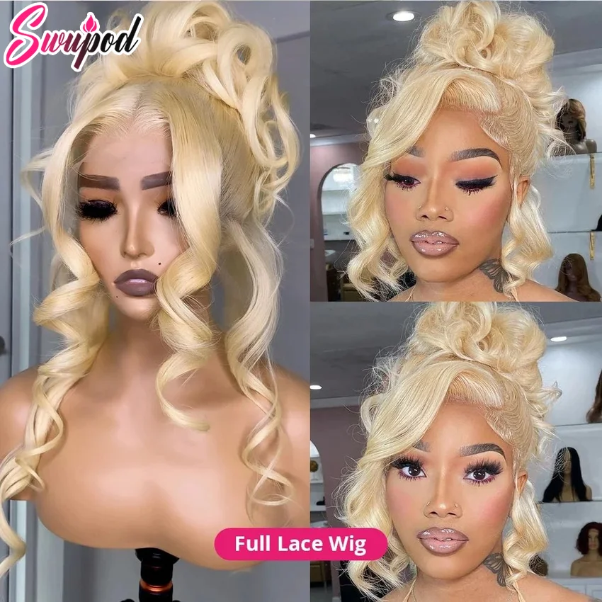 Real Blonde Full Wigs 100% Human Hair 613 Hd Transparent Frontal Wig Human Hair Glueless Straight Full Lace Wigs