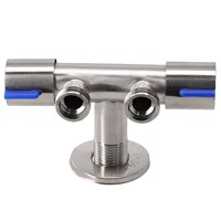Double Handle Stainless Steel Faucet Cold Water Bathroom Washing Machine Toilet Bidet Faucet Sprayer Shower Self Cleaning 2