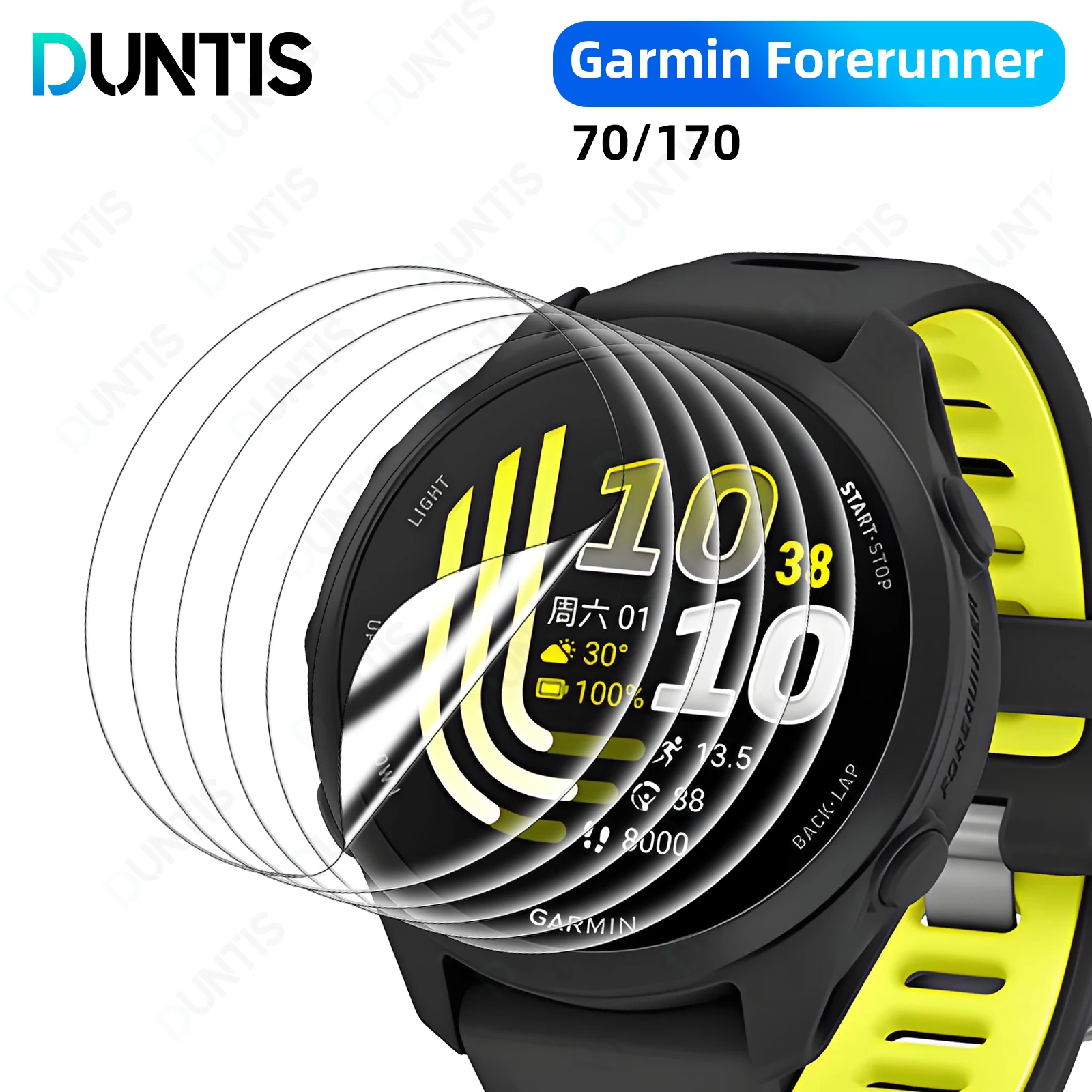 Garmin Forerunner 70/170용 3D 화면 보호기 유연한 하이드로겔 HD 투명 풀 커버리지 보호 필름 액세서리(유리가 아님)