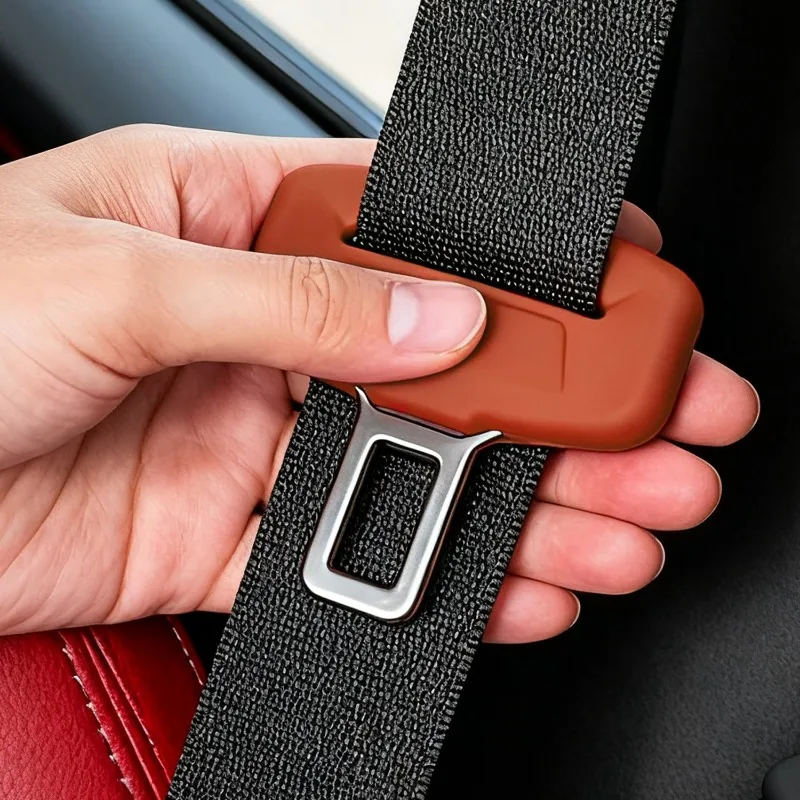 Silicone Seat Belt Buckle Cover Universal Anti-Scratch & Anti-Rattle Buckle Protector for Car Interior Soft Protective Cover Set