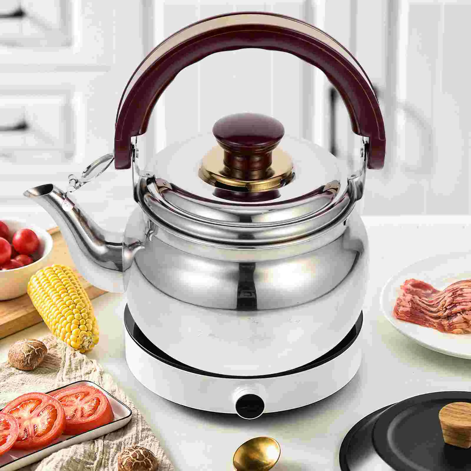 Kettle Stainless Steel Tea for Home Chinese Style Handheld Water Heating Pot Office
