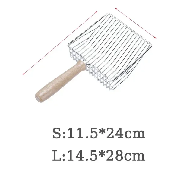 Cat Litter Shovel Wood Handle Cat Litter Shovel Toilet Cleaning Shovel Tools Pet Cleaning Accessories Supplies Cats Pet Products 2