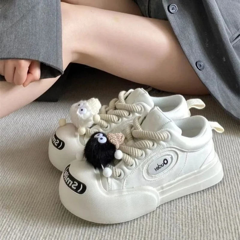 Smile Design Fringe Sneakers Casual Lace-Up Coppia Scarpe Accogliente Tela Zapatillas Mujer Fashion Star Style Flats Zapatos Hombre