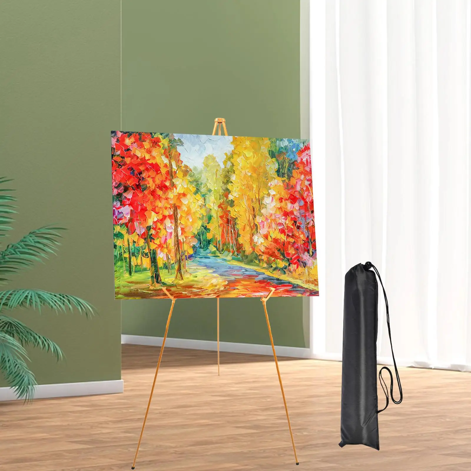 Art Canvas Stand, Wooden Easel 8/10/12/ 18 / 24/ 36/ 48 Inches for Canvas,  Board holding & Event Decoration