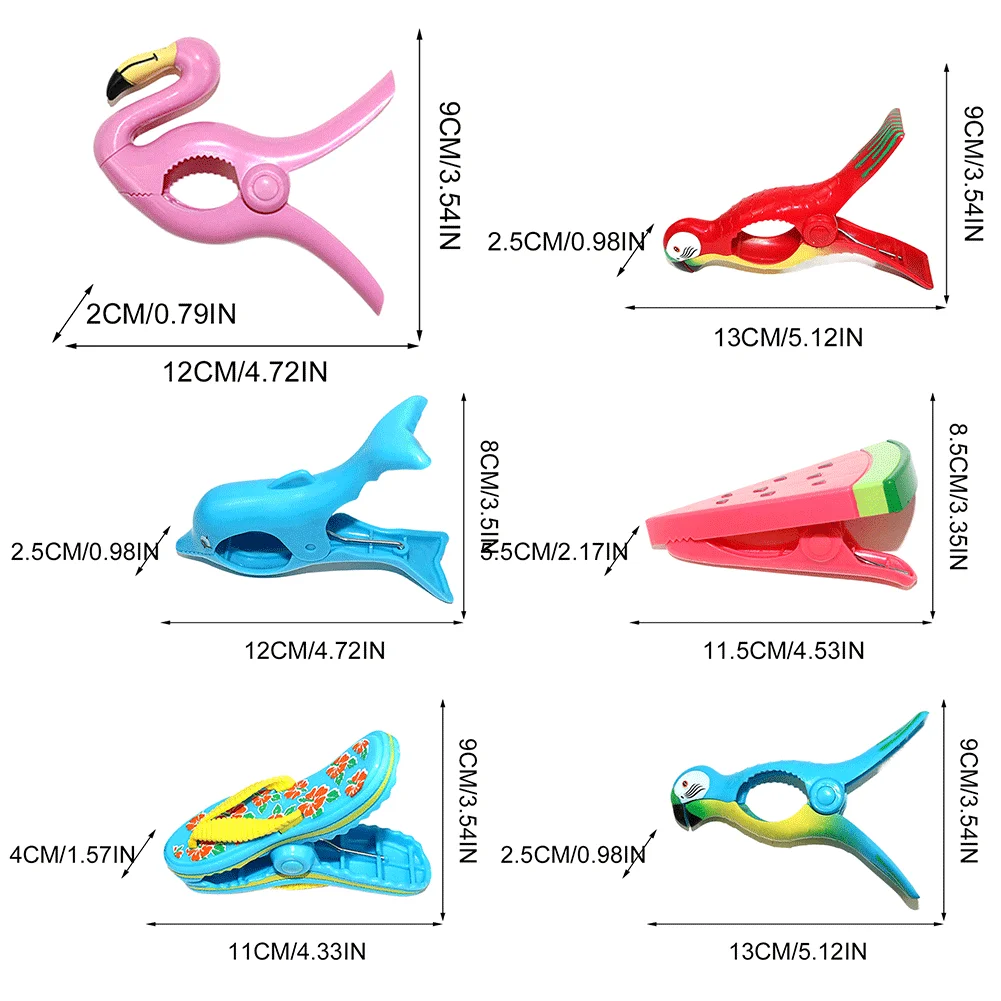Beach Towel Clips Animal Shaped Clothes Pegs Pins Bag Clothespins Clothes Pegs Laundry Drying Racks Retaining Clips Clamp 1/2PCS beach towel clips clothes pegs