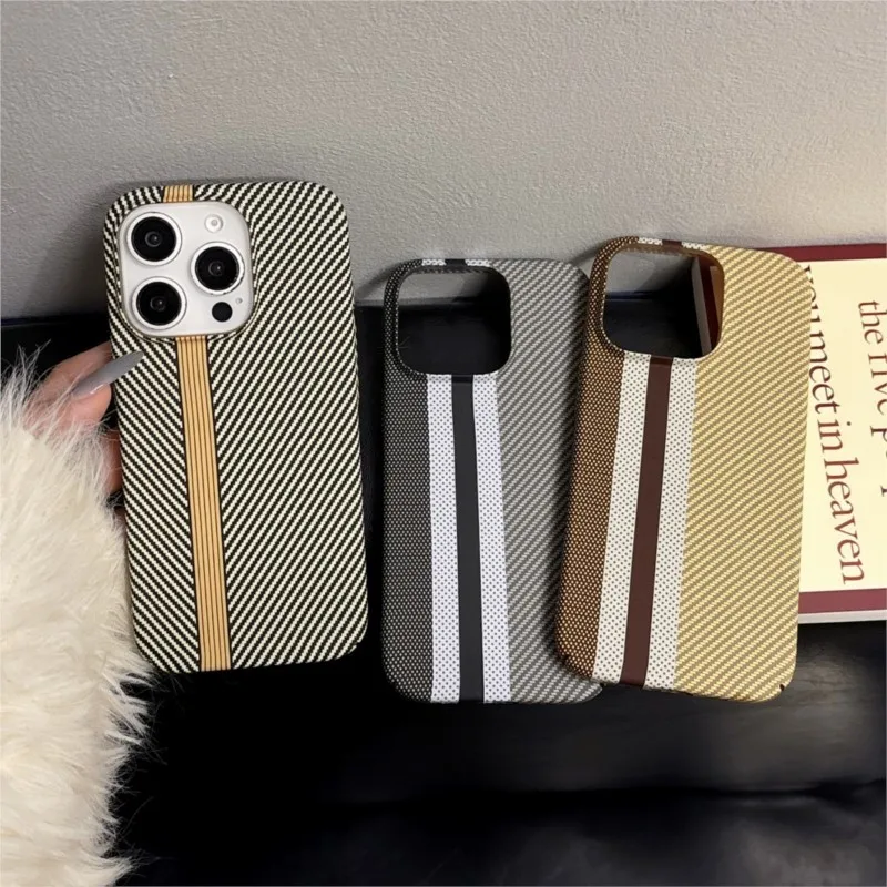 PC Phone Case Carbon Fiber Business For iPhone 17 Air 16 15 14 Plus 13 12 Pro Max 11 Ultra-Thin Armor Shockproof Cover