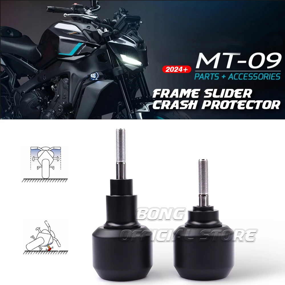 MT09 2024 2025 Frame Slider Crash Protector For YAMAHA MT-09/SP TRACER 900 9/GT 9GT Motorcycle Falling Protection Crash Pad